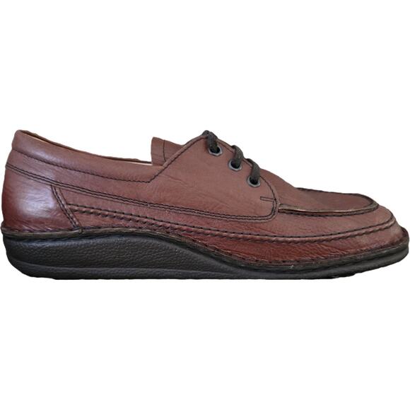 NWOB Mens Finn Comfort Germany Brown Leather London Oxfords Academia Preppy 9 42 - Picture 5 of 11